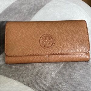 Tory Burch Cognac Large Wallet